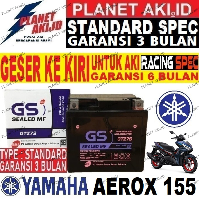 Aki Motor GTZ7S Kering Yamaha Aerox 155