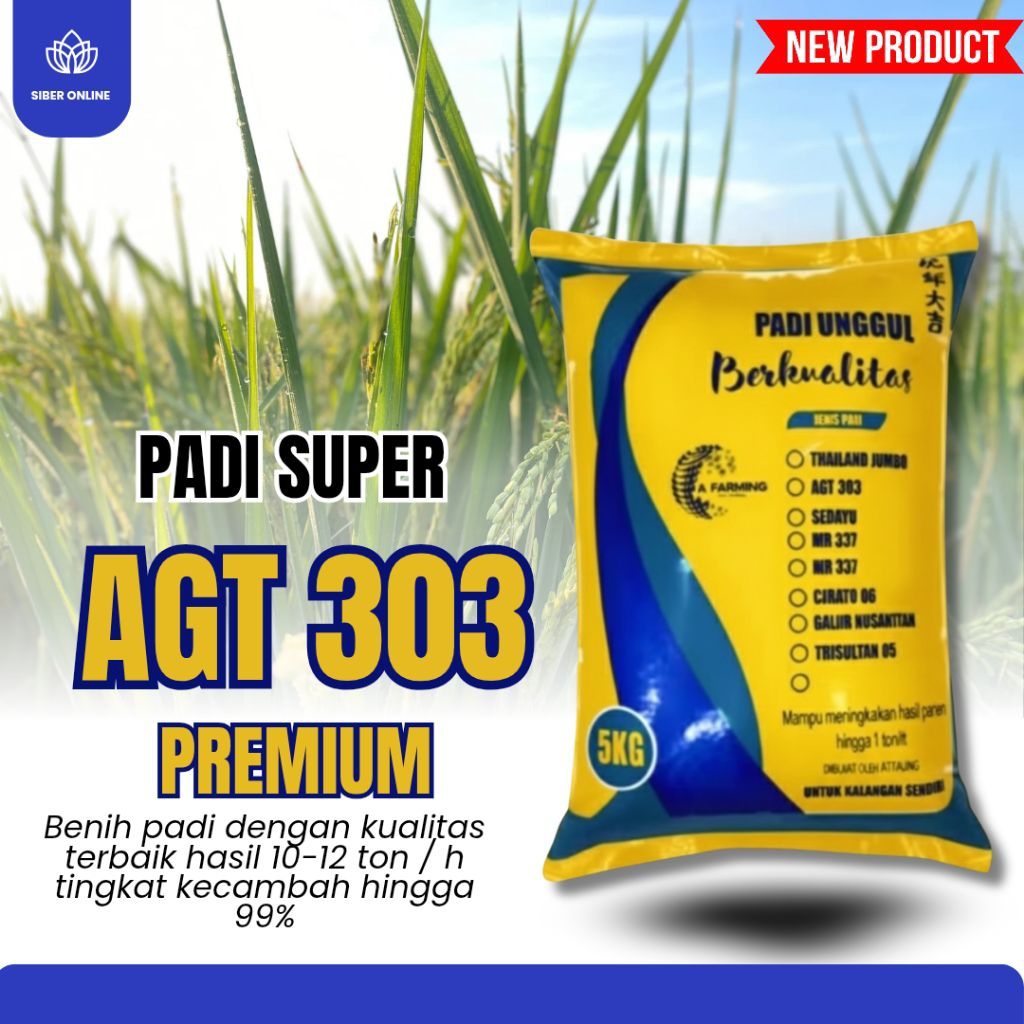BENIH PADI UNGGUL AGT 303 5KG ORIGINAL