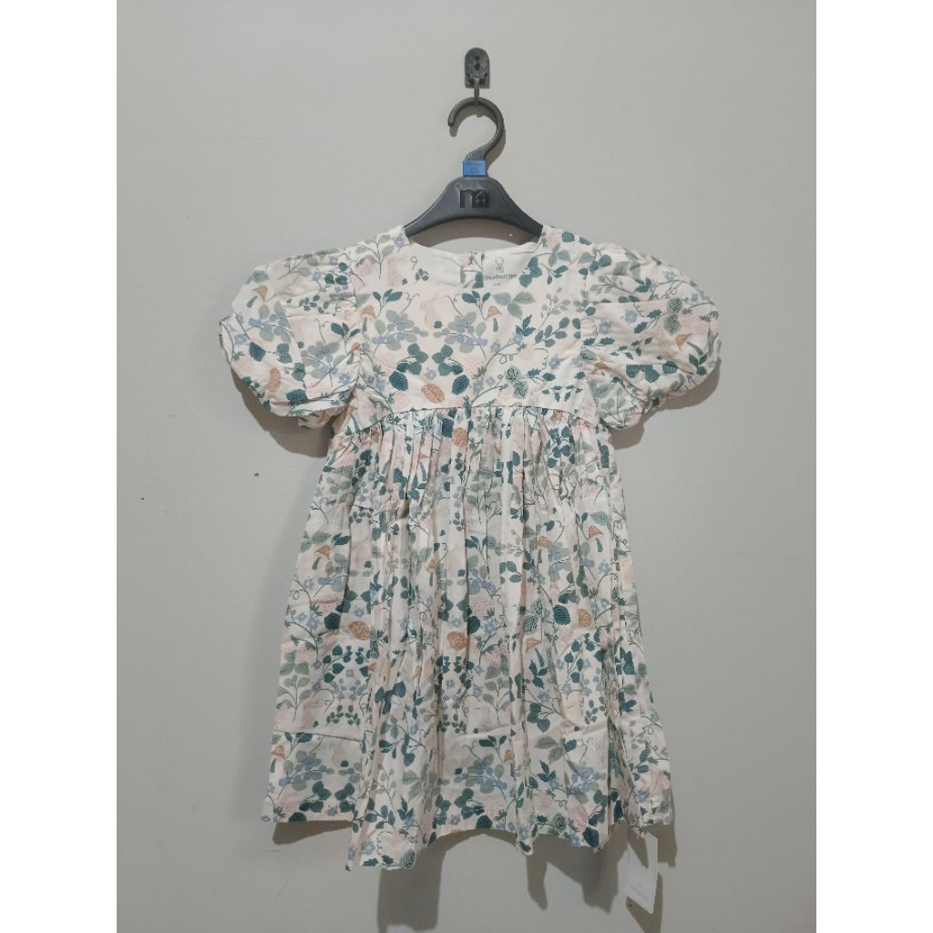 Mothercare Floral Puff-Sleeved Dress / Mothercare Enchanted Garden / Mothercare Dress Jamur / Dress 