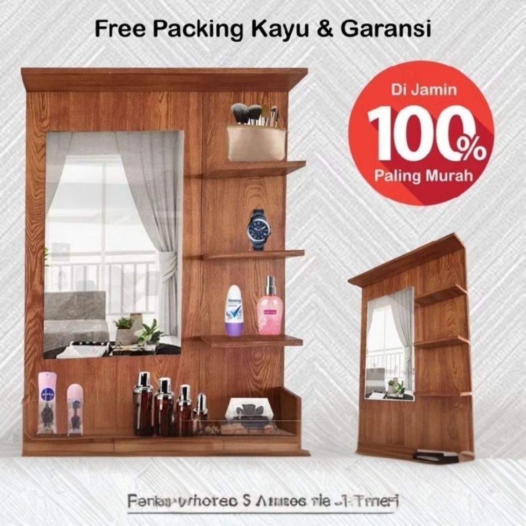 RAK MAKEUP MINIMALIS/GANTUNG/MEJA RIAS GANTUNG/RAK RIAS/MEJA RIAS DINDING/KACA RIAS DINDING CANTIK