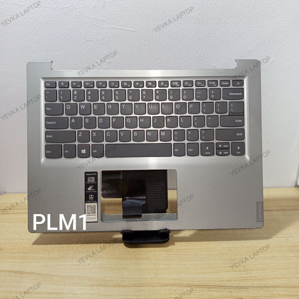 [ SILVER ] Palmrest Lenovo Ideapad S145 Normal Tested Seken Original [ frame cover casing case kesin