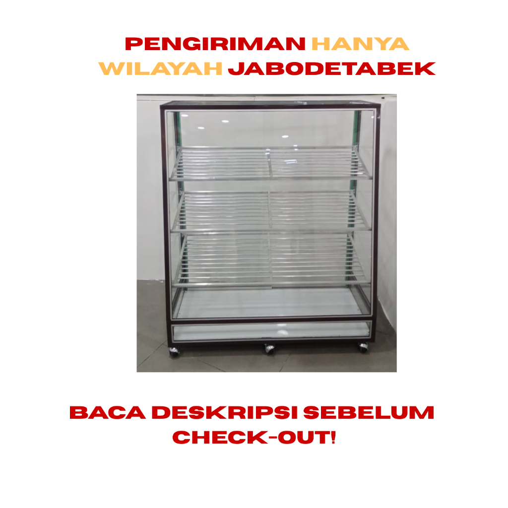 Etalase kue/etalase donat/etalase 1 meter/etalase terbaru/etalase murah
