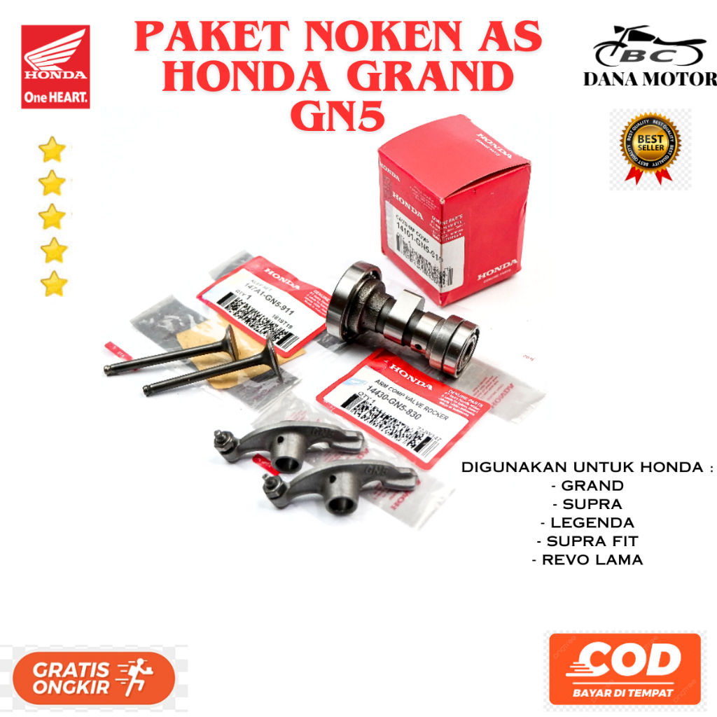 Noken As Grand / Noken As Supra / Paket Noken , Klep , Platuk , Keteng Honda Supra Ori Premium - GN5