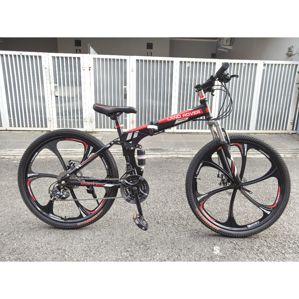 Sepeda MTB Lipat land rover, 26" full suspension, llike new