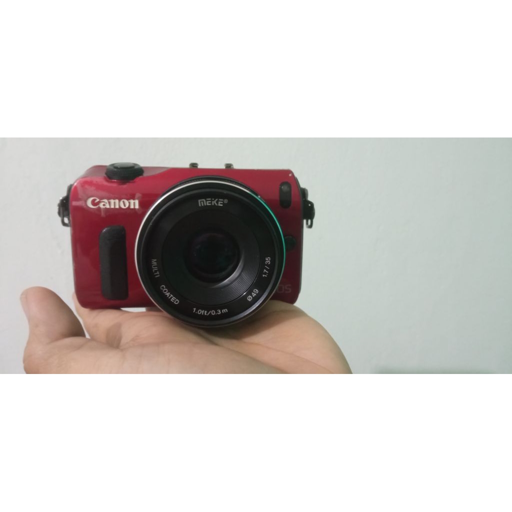 Kamera Canon Eos M mirrorless plus lensa fix