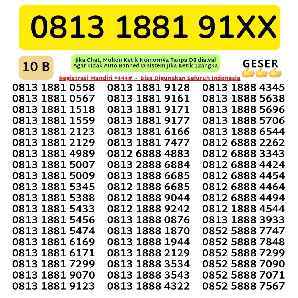 Nomor Cantik SIMPATI 11DIGIT TELKOMSEL 4G 5G 3GB Kartu Perdana Simpati Telkomsel 11digit Nocan Simpa