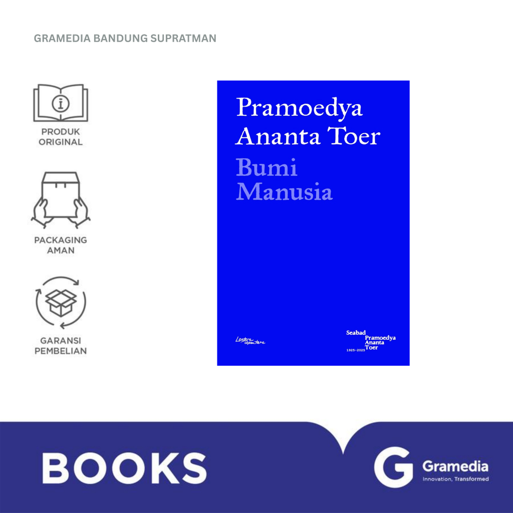 Gramedia Bandung Supratman | Buku Novel Bumi Manusia Cover Seabad Pramoedya Ananta Toer | Buku Novel