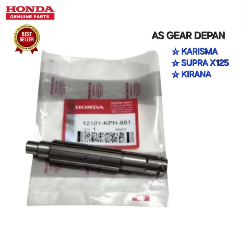 AS GEAR DEPAN GIR DEPAN KARISMA SUPRA X125 KIRANA ORIGINAL HONDA KPH