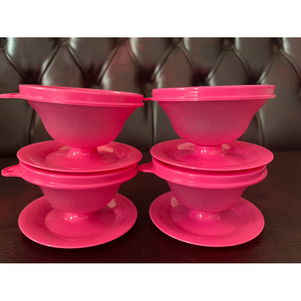 Tupperware cup ice cream anti Tumpah sepaket 4pc