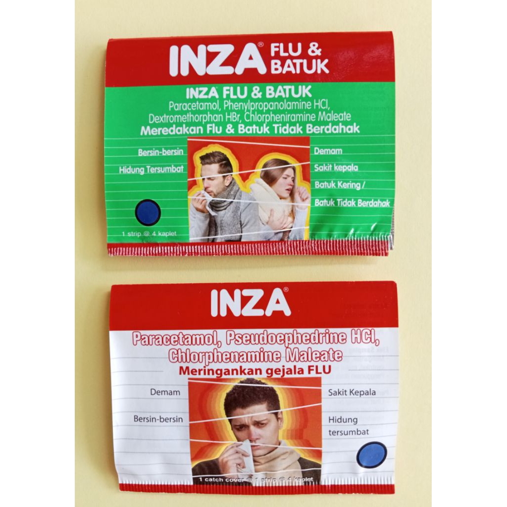 Inza Meringankan gejala flu dan flu batuk