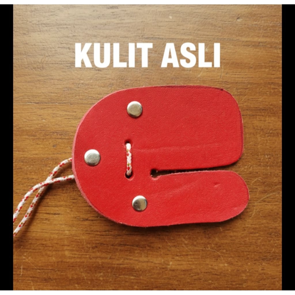 Finger Tab panahan universal bahan kulit asli Pelindung jari latihan panahan archery alat bantu tari