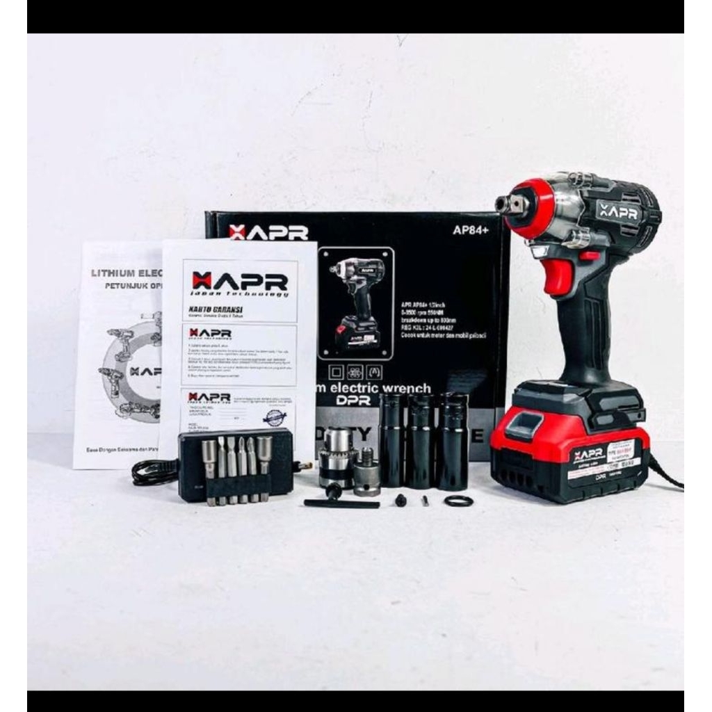 APR AP 84+/APR AP 84 PLUS/BOR IMPACT WRENCH 550NM/IMPACT WRENCH 550NM/STANDART FULL SET KEMASAN DUS