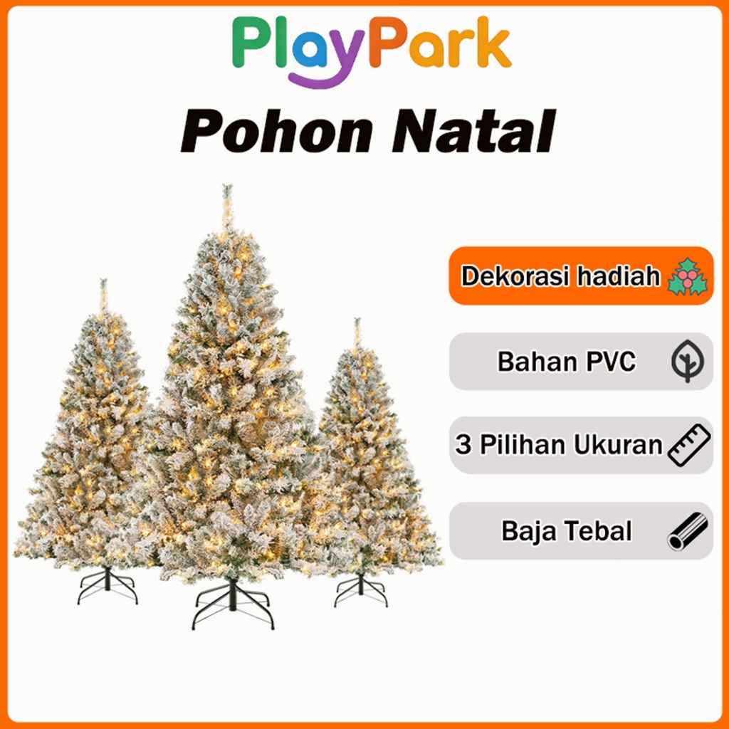 [Harga Promo Awal]PlayPark Pohon Natal Christmas Tree 2 Meter 1.5 Meter 1 Meter Model Baru Lengkap P