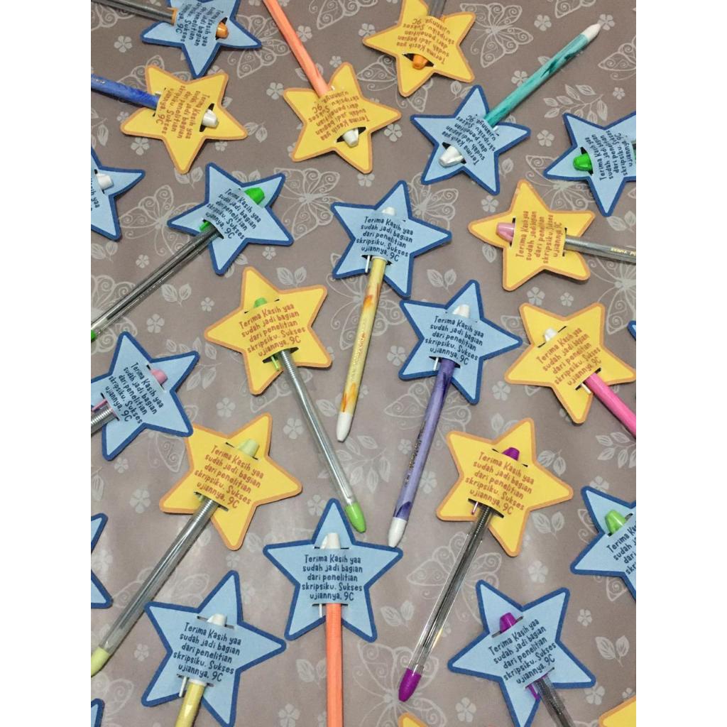 [CUSTOM] Souvenir Pulpen Bintang -Hadiah untuk siswa, reward untuk anak, kado kenang-kenangan