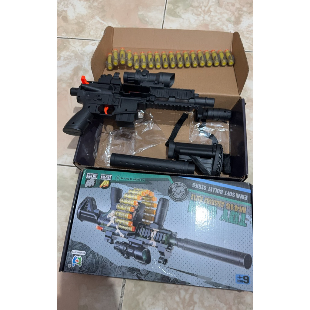 senjata mainan m416 tembakan