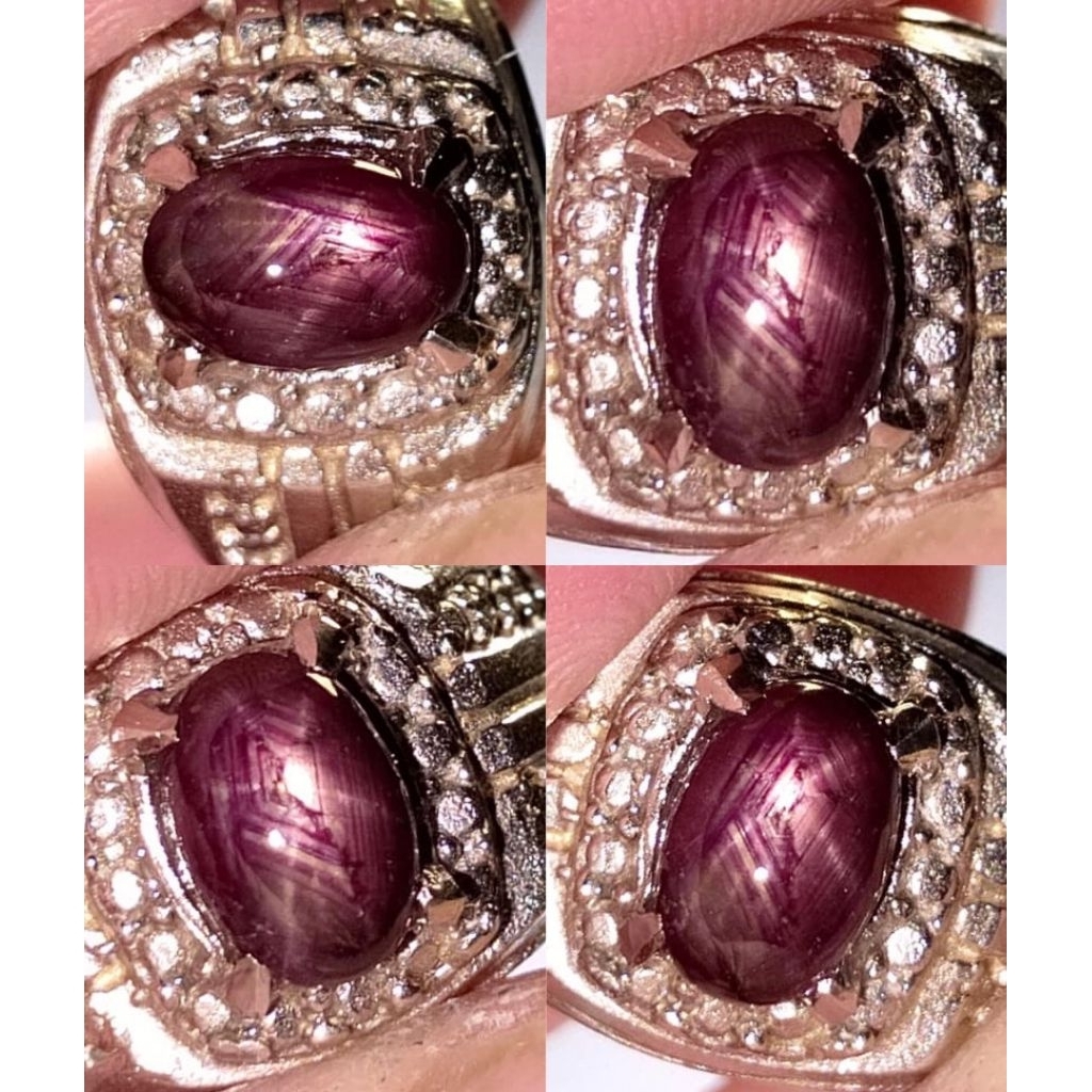 PERMATA RUBY STAR 6 MERAH DAGING LUSTER MAYUNG LABA-LABA AJIB ANTIK