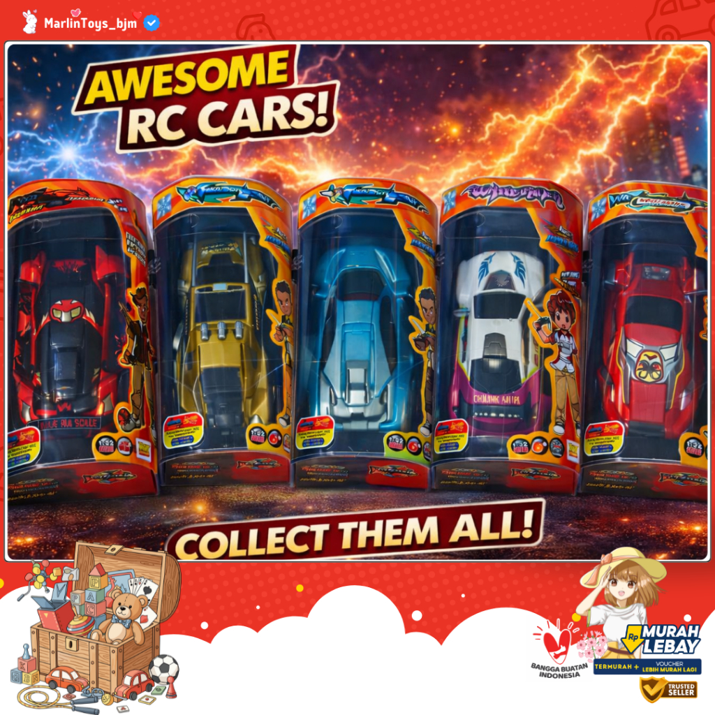 Mainan Race Tin Auldey Mobil Remote Control  Race-Tin Auldey Flash&Dash 1:32