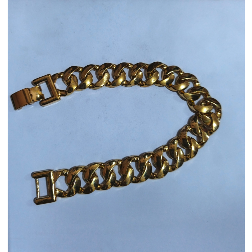 Gelang Lipan Rantai Jumbo Lapis Emas 24k - 20cm
