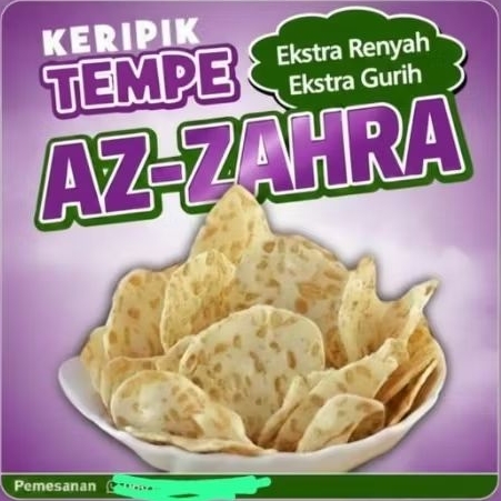 100 Lembar Label Makanan Keripik Tempe 5x7 cm HVS