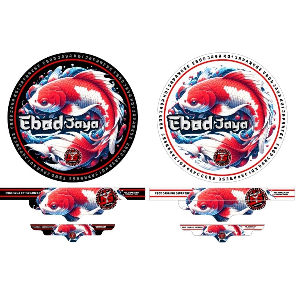 Sticker decal sangkar burung murai NO2 motip ikan koi terbaru