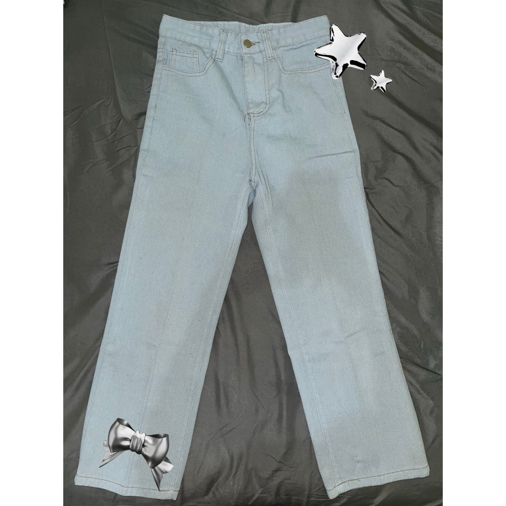 Celana Jeans High Waist Wanita Korean Style