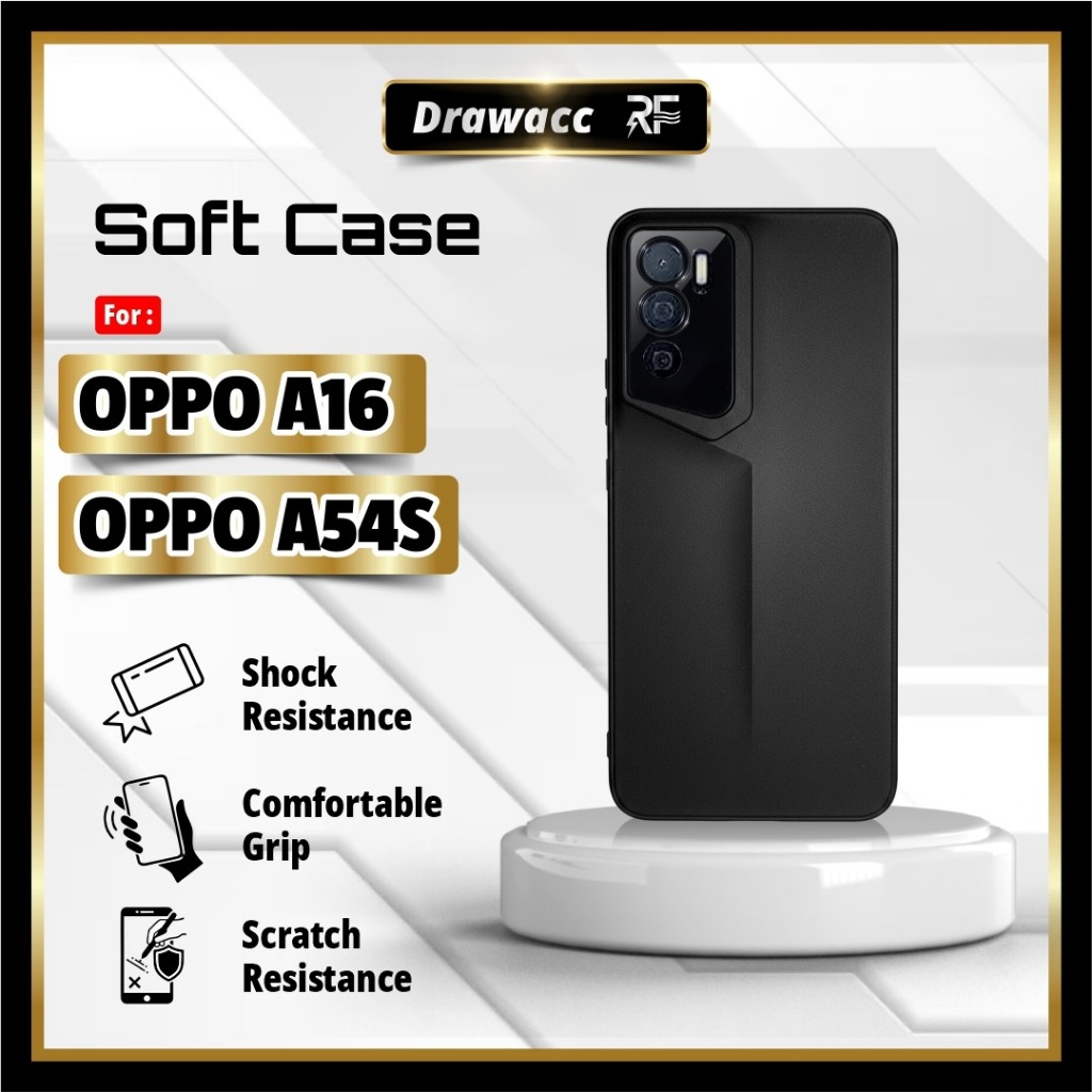 Case Oppo A16 / A54S Softcase BLACK BLADE CAMERA PROTECTION Casing Case Hp Oppo A16 / A54S