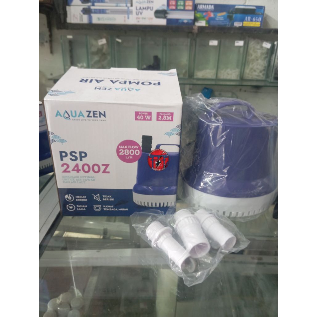 AQUAZEN POMPA CELUP kolam ikan koi ketinggian 2,8 meter