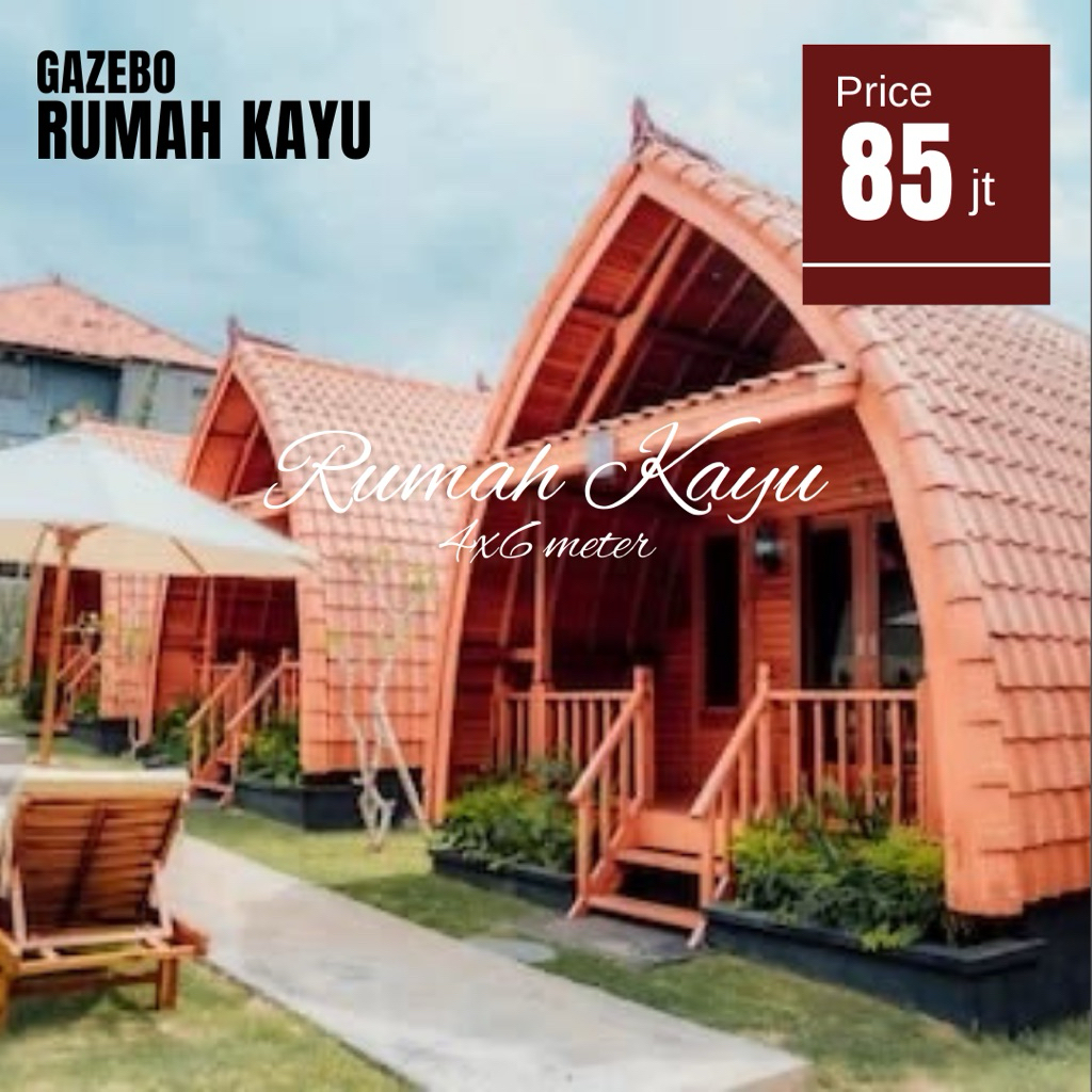 Rumah Lumbung Kayu Jati Atap Genteng
