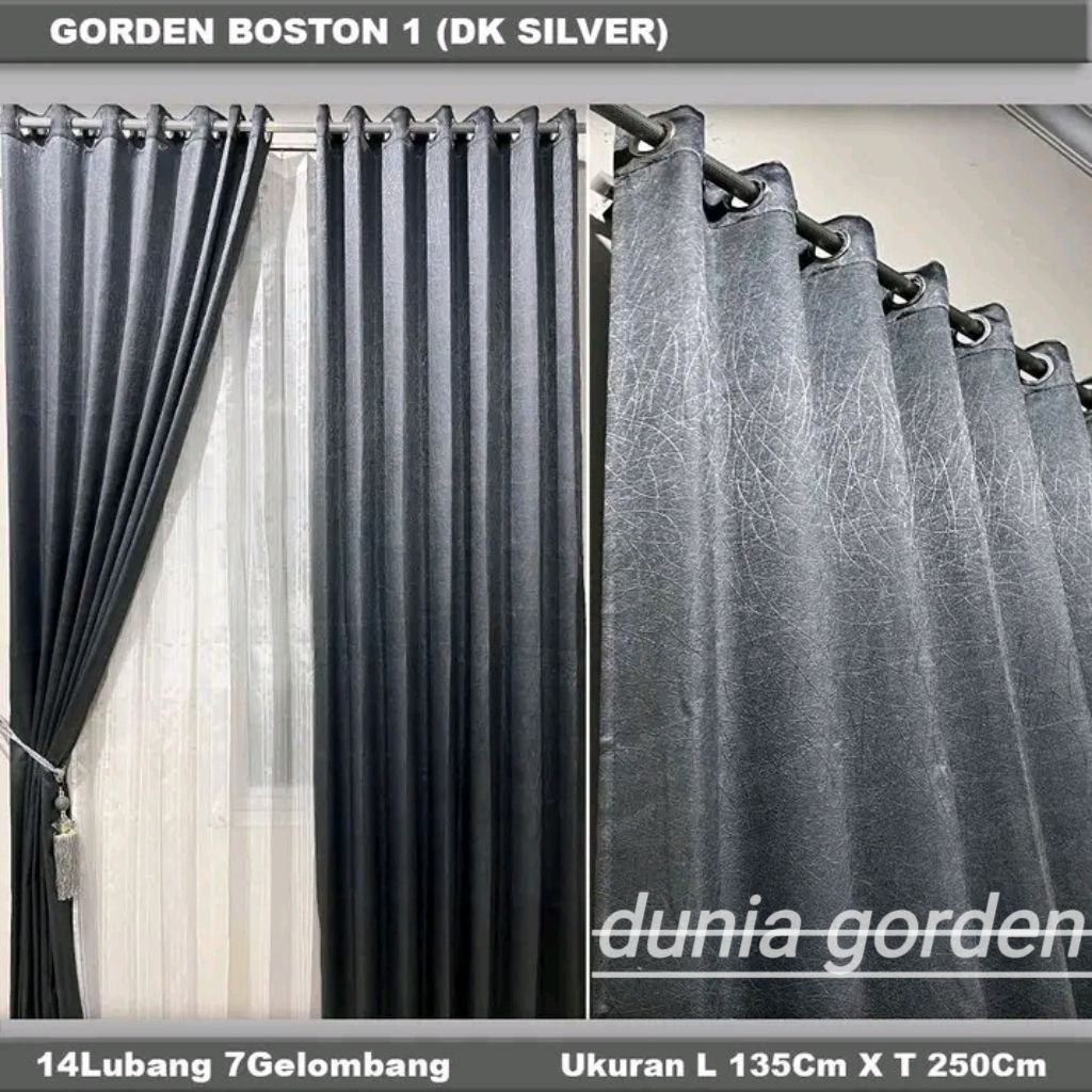 Gorden Polos Blackout Gorden polos warna mengkilap glowsy gorden hotel gorden polos mewah gorden abu