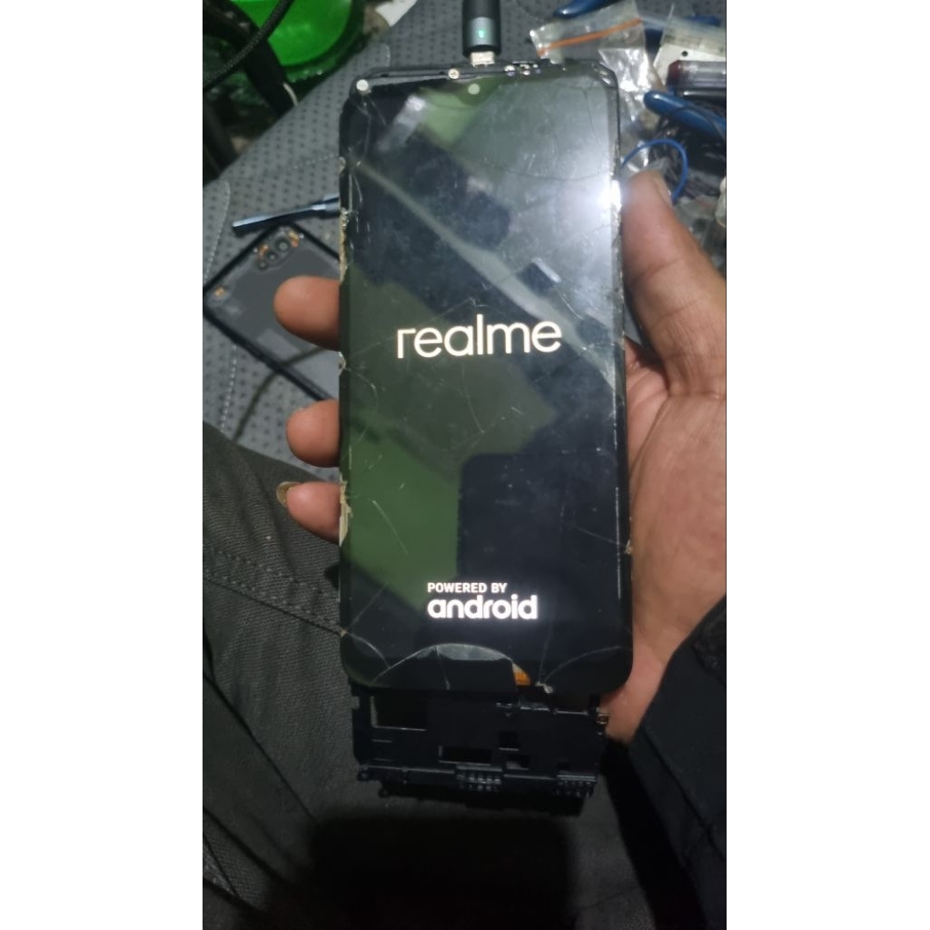 lcd realme c2 copotan minus kaca retak 1000