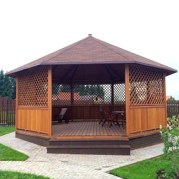 gazebo kayu jati minimalis / gazebo taman kayu jati / gazebo pargola taman / saung gazebo pargola ta