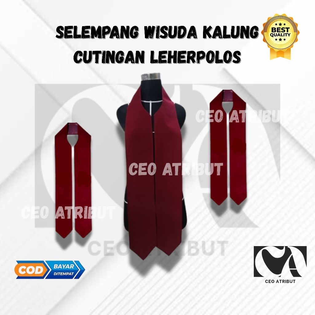 Selempang Wisuda Kalung Polos | Selempang Wisuda Polos | Selempang Beludru | Selempang Kalung | Blud