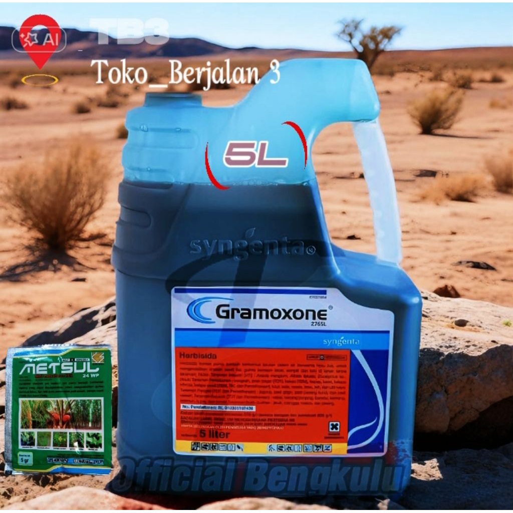 Herbisida Kontak GRAMOXONE 276SL 5L Racun Rumput Gulma Bandel