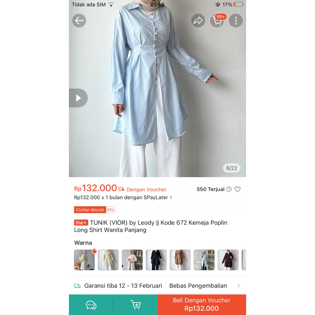 preloved tunik Leody