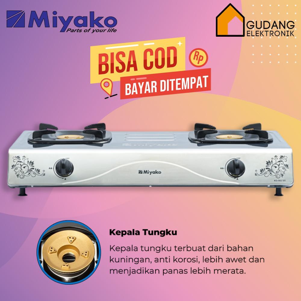 [COD READY] MIYAKO KOMPOR GAS STAINLESS STEEL 2 TUNGKU KG 502SS / KG-502SS / KG 502 SS / KG502 SS (G