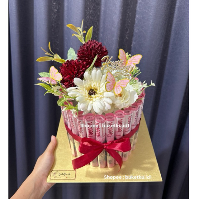 Buketku.id1 [Pre order | BATAM] Money cake kosongan isi sendiri 28 slot/lembar | Money cake kosong |