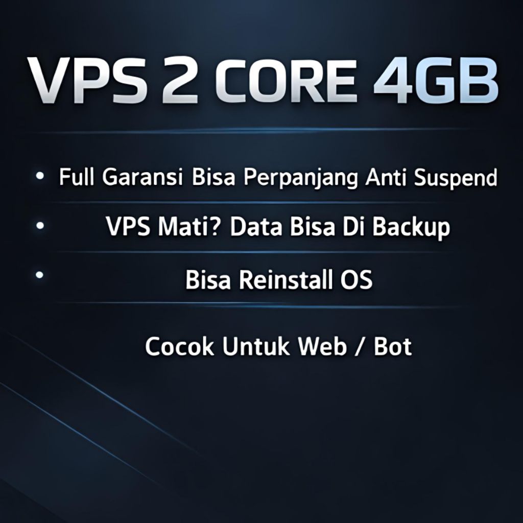 VPS RAM 4GB 2CPU Anti Suspend