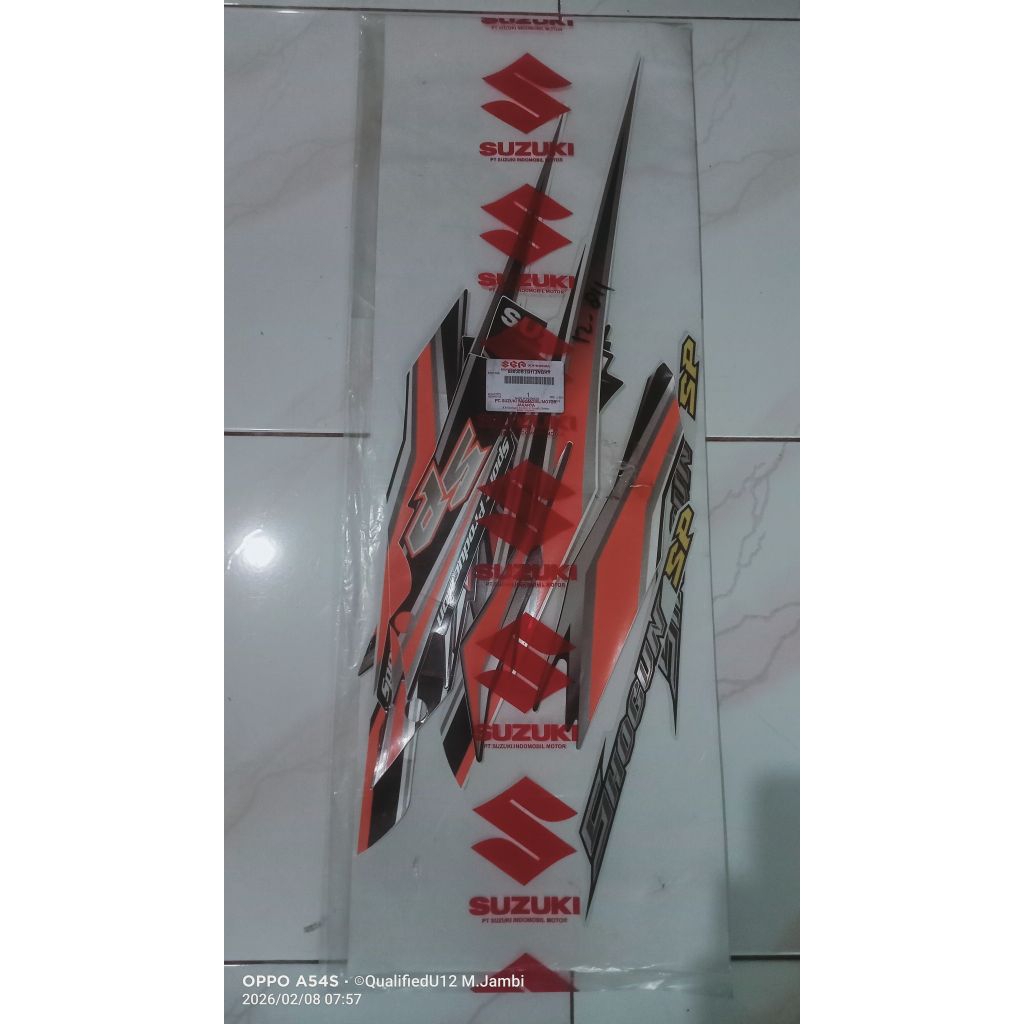 Striping Set Suzuki Shogun SP 125 Hitam Putih 2010 Original SGP