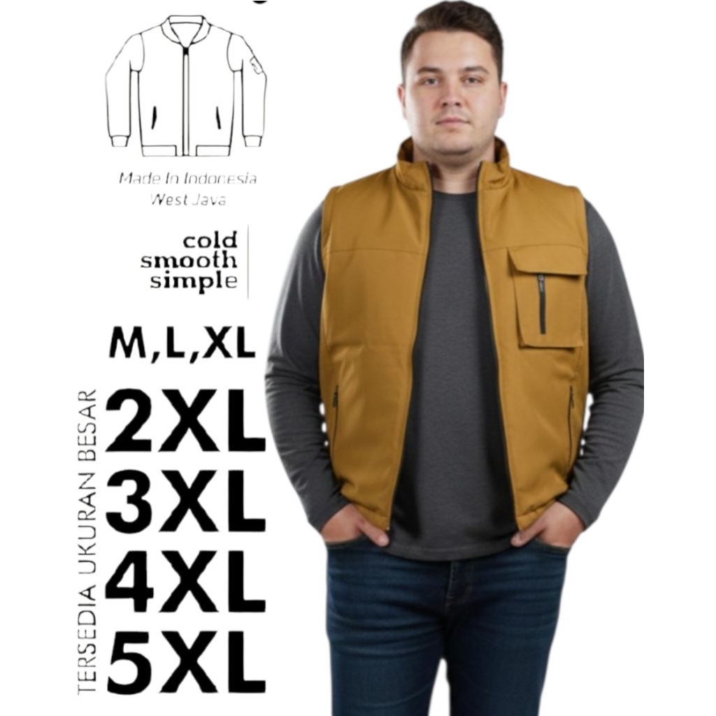 Rompi Vest Bolak-Balik / Rompi Jumbo