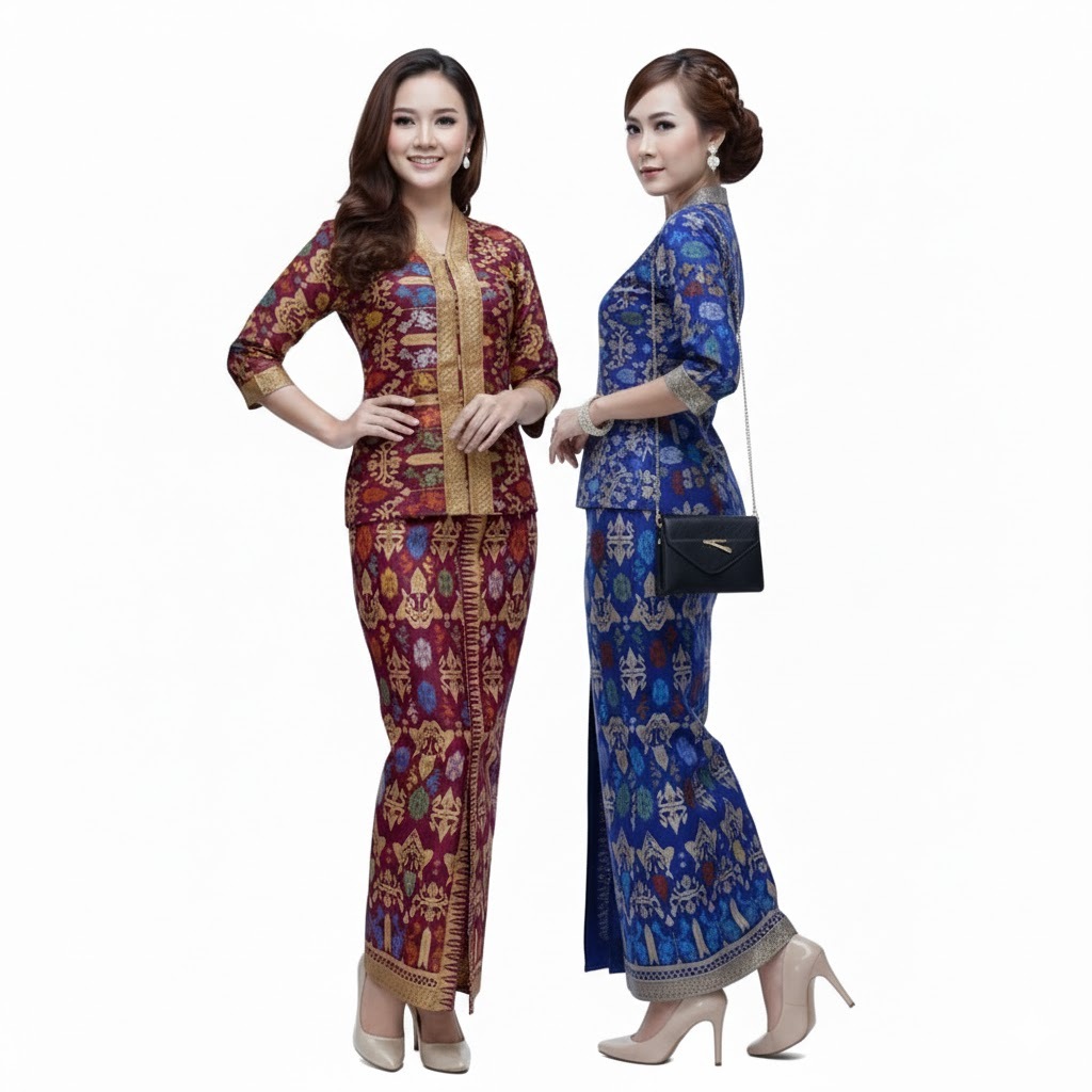 Setelan Kebaya Pramugari Batik Santika