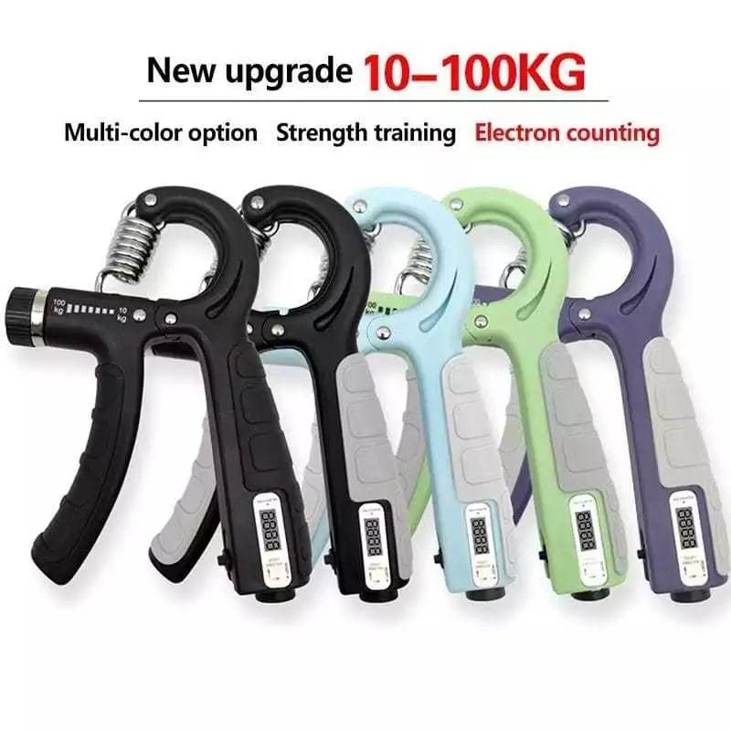 Handgrip Hand Grip Adjustable 10-100KG Hitung Otomatis With Counter 10 - 100 KG