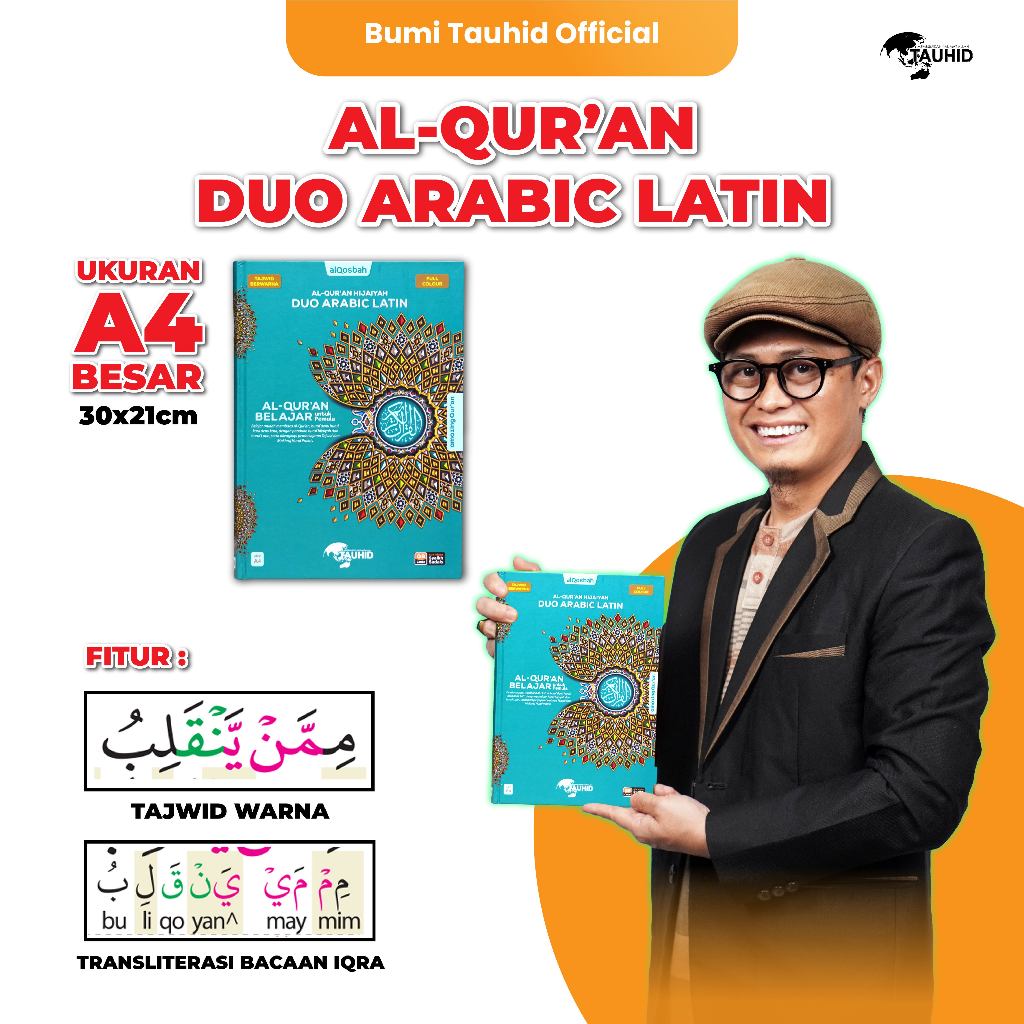 Al Quran Belajar untuk pemula Al Quranulkarim Duo Arabic Latin A4 Alquran latin dan terjemahan