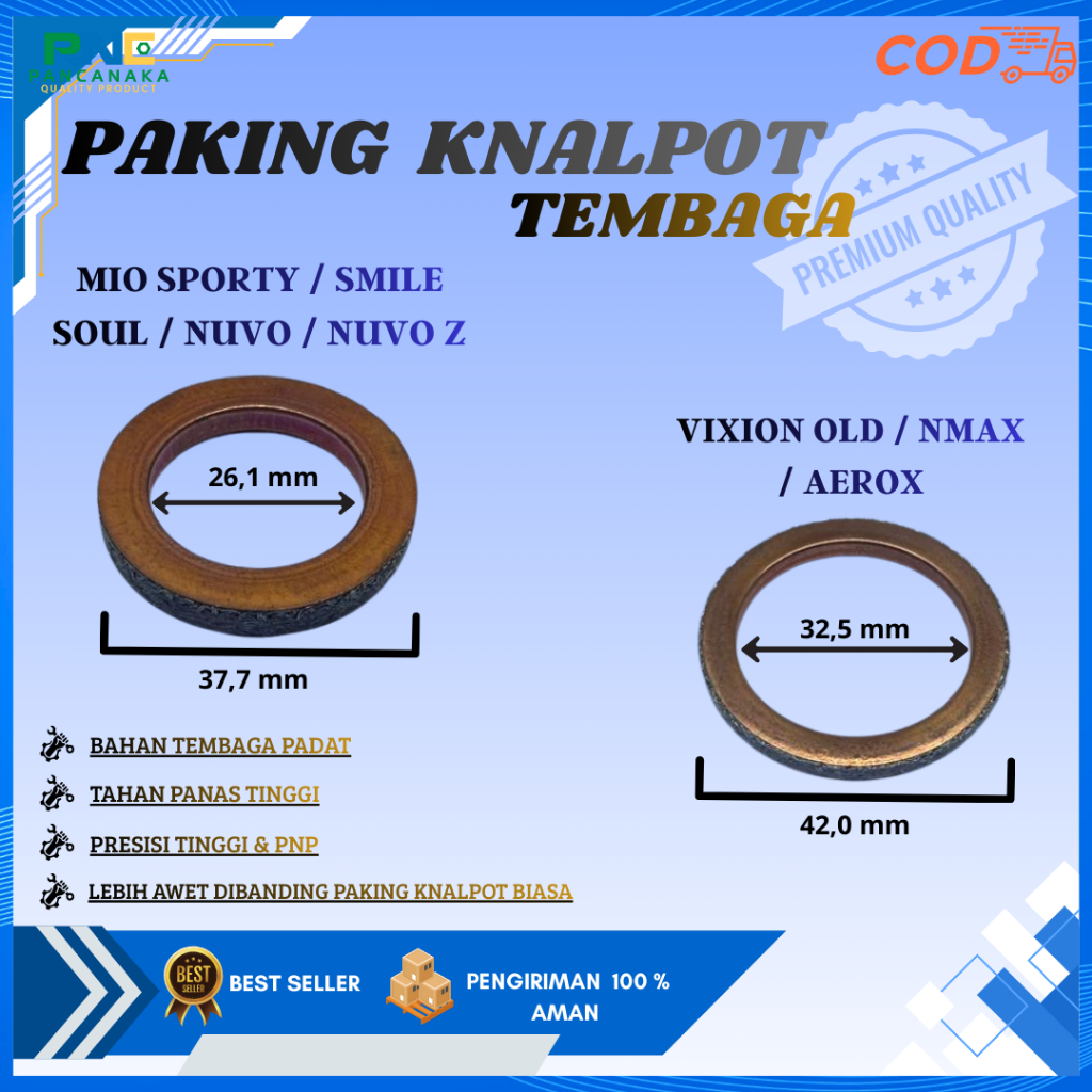 PAKING KNALPOT MOTOR ORIGINAL YAMAHA & UNIVERSAL | NMAX AEROX MIO LEXY XEON FINO SOUL GT | ASBES TEM