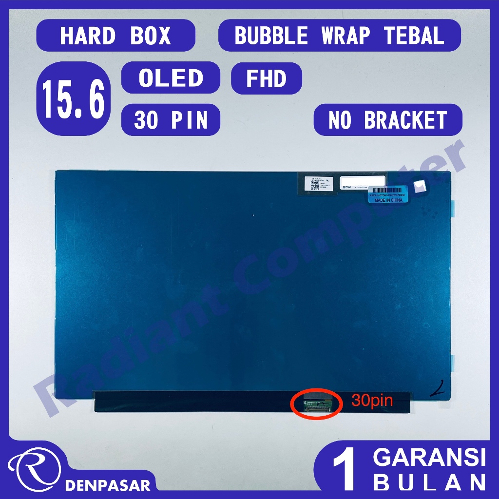 LCD OLED 15.6 Slim 30 pin FHD Tanpa Bracket