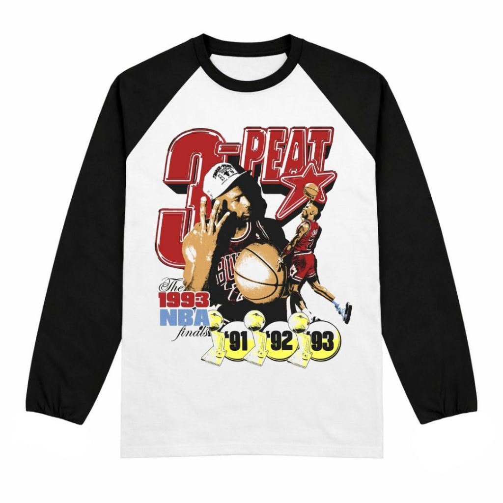Psycho Crucify "Michael Jordan" Raglan Long Sleeve | Kaos Raglan Lengan Panjang | Kaos Pria Wanita |