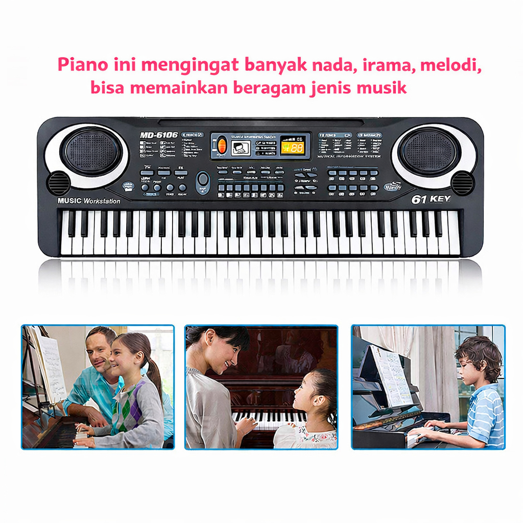 Piano 61keys Piano Elektronik Pemula Piano Mainan AnakAnak Smart Piano/Piano Elektronik Untuk Pemula