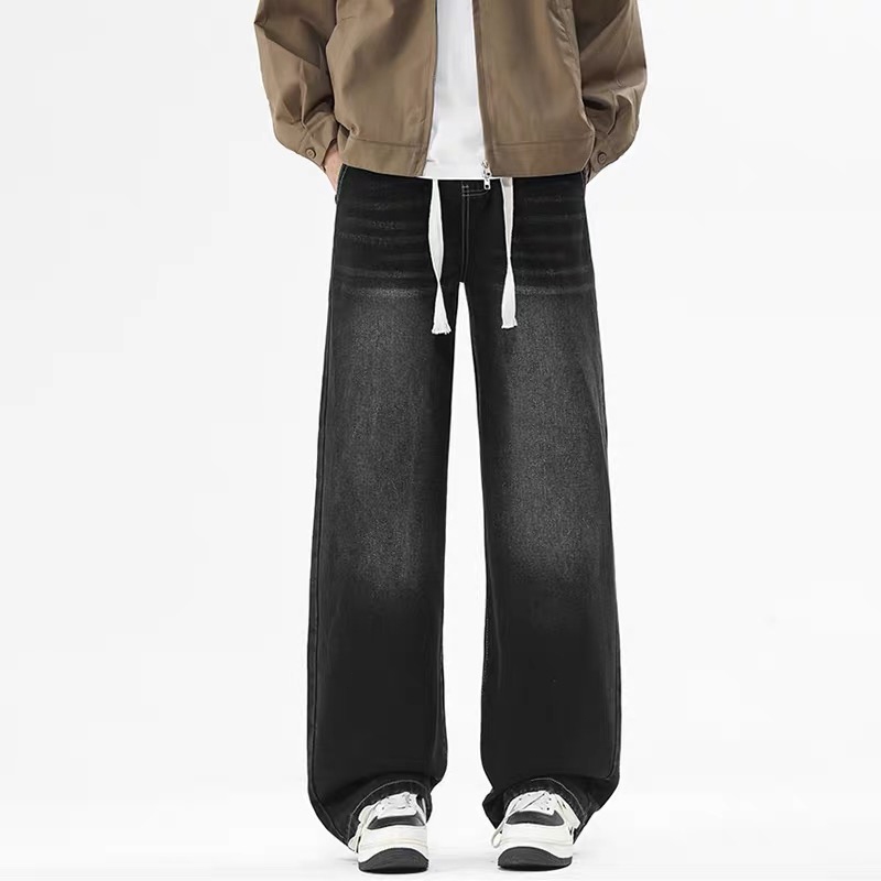 Celana jeans pria  retro Celana panjang jeans pria korean style pria terbaru baggy jeans pria boyfri