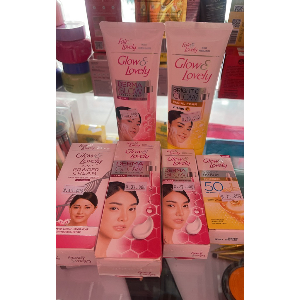 fair lovely/ glow lovely / fair and lovely/ glow and lovely