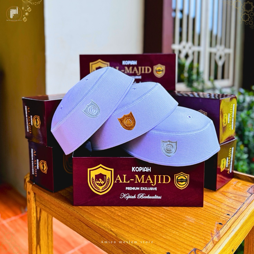 KOPIAH/PECI MALAYSIA AL MAJID A5 PUTIH POLOS PREMIUM