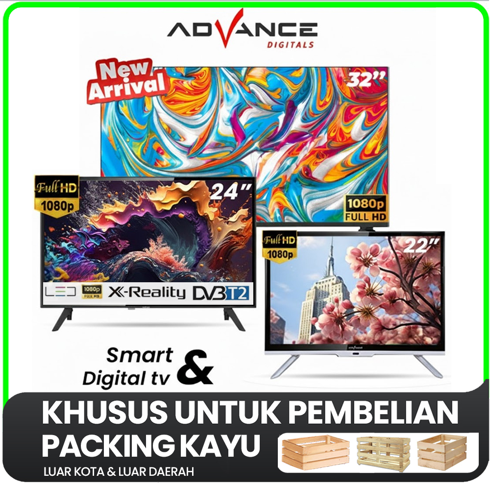 [KHUSUS PACKING KAYU] ANDROID TV ADVANCE LED TV ADVANCE ADV-3203A 32 INCH - FULL HD TV DIGITAL TV FR